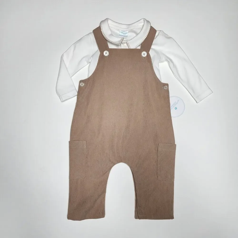 Edgehill Collection Tan Boy's Overall Set Size 6 months